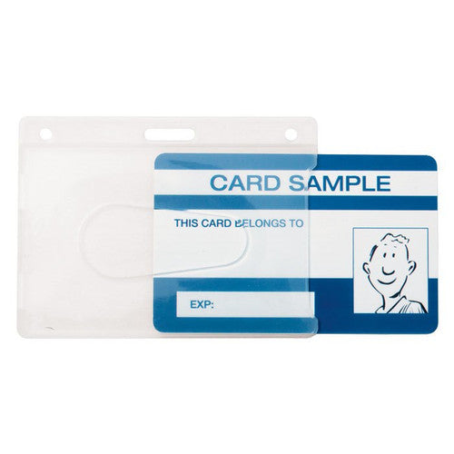 Kevron ID1013LR ID Card Holder Clear with Lanyard and Reel Combo Pack of 6