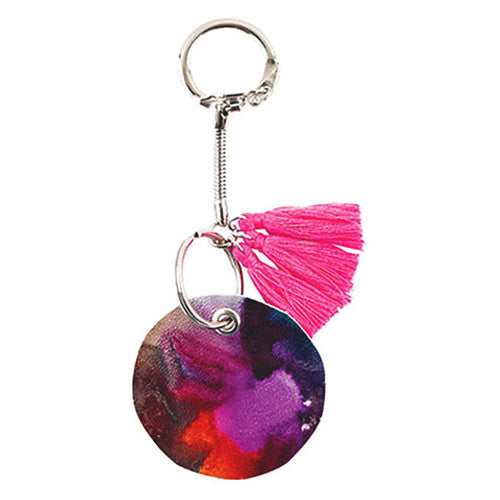 Creative School Supply Silver Round Key Chains Pack of 10
