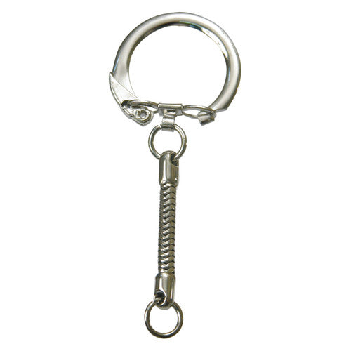 Creative School Supply Silver Round Key Chains Pack of 10