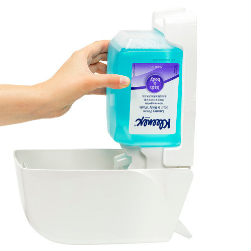Kleenex Luxury Foam Hair and Body Wash Light Blue 1000ml Cartridge Case of 6