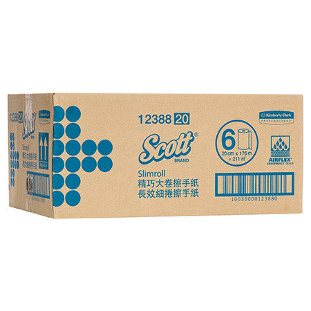 Scott Slimroll Paper Hand Towel 176m White Box of 6