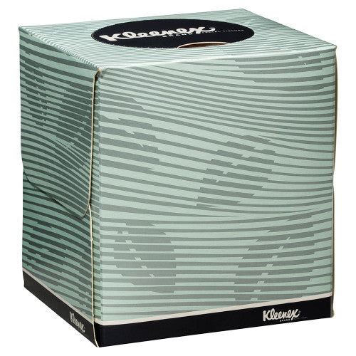 Kleenex Facial Tissue Cube White 2 Ply 90 Sheets Pack of 24