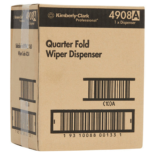 Kimberly Clark Quarter Fold Wiper Dispenser Clear