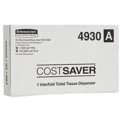 Kimberly Clark Costsaver Interfold Toilet Tissue Dispenser White
