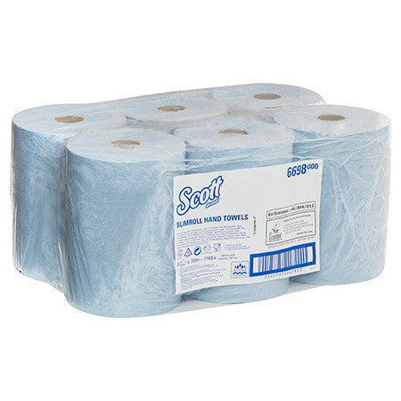 Scott Slimroll Paper Hand Towel 190m Blue Box of 6
