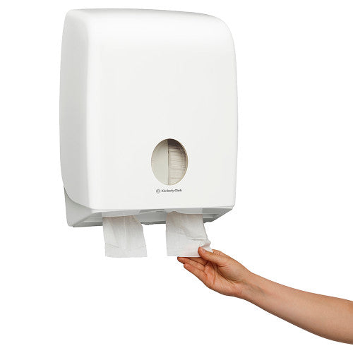 Kimberly Clark Aquarius Single Sheet Toilet Tissue Twin Dispenser White