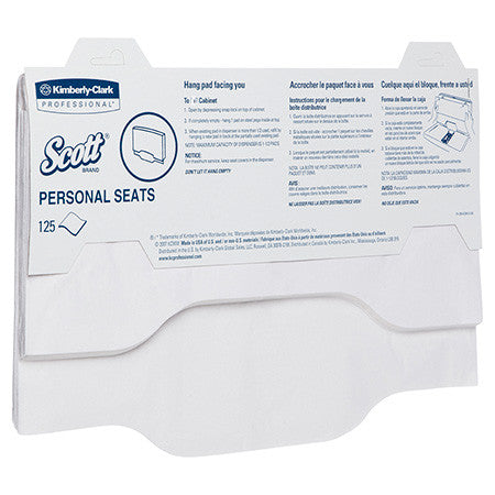 Scott Toilet Seat Cover White 125 Sheets Box of 24