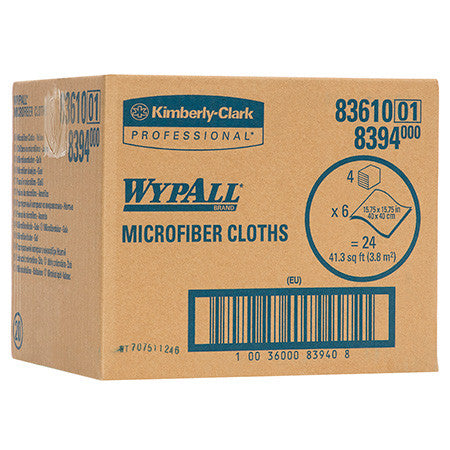 WypAll Microfibre Cloths 40cm x 40cm Yellow 6 Cloths Pack of 4