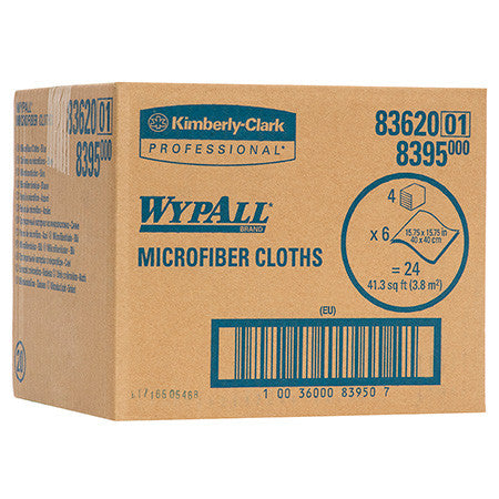 WypAll Microfibre Cloths 40cm x 40cm Blue 6 Cloths Pack of 4