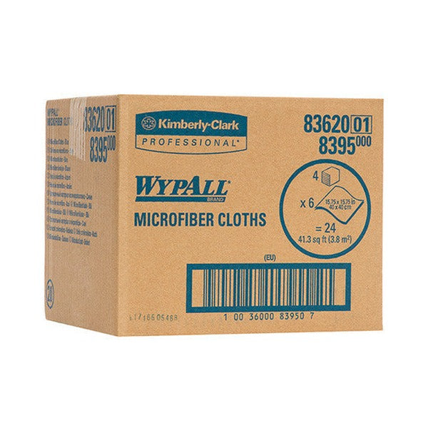 WypAll Microfibre Cloths 40cm x 40cm Blue 6 Cloths Pack of 4