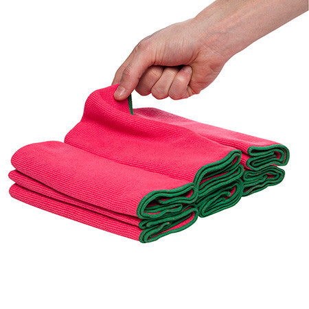 WypAll Microfibre Cloths 40cm x 40cm Red 6 Cloths Pack of 4