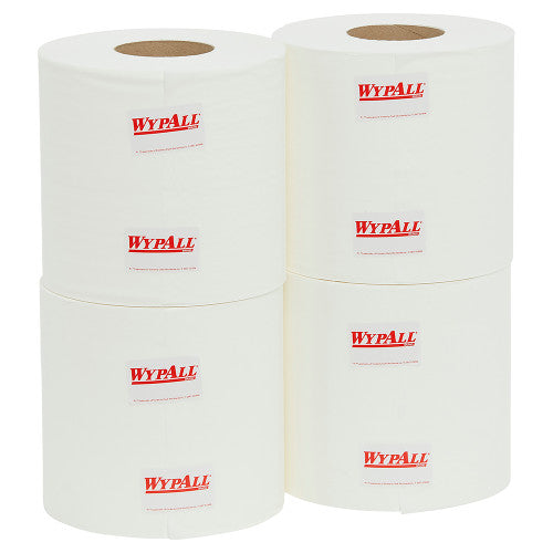 WypAll L10 Regular Duty Centrefeed Wiper Roll 1 Ply White 300m Box of 4