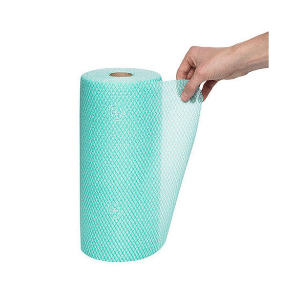 WypAll Colour Coded Cloth Wiper Roll Green 106 Wipers Pack of 6