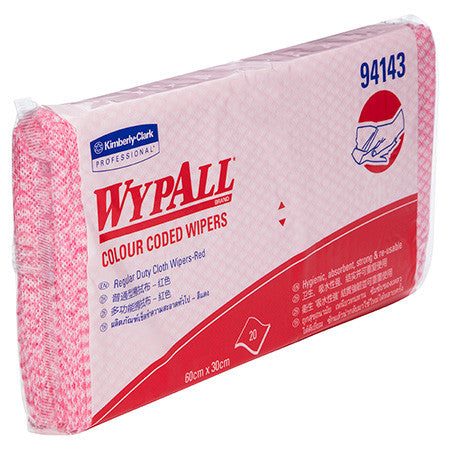WypAll Colour Coded Cloth Wiper Red 20 Wipers Pack of 12