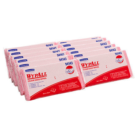 WypAll Colour Coded Cloth Wiper Red 20 Wipers Pack of 12