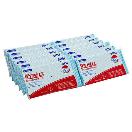 WypAll Colour Coded Cloth Wiper Blue 20 Wipers Pack of 12