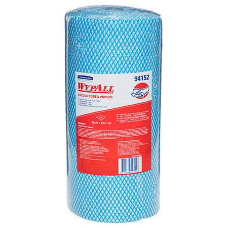 WypAll Colour Coded Cloth Wiper Roll Blue 106 Wipers Pack of 6