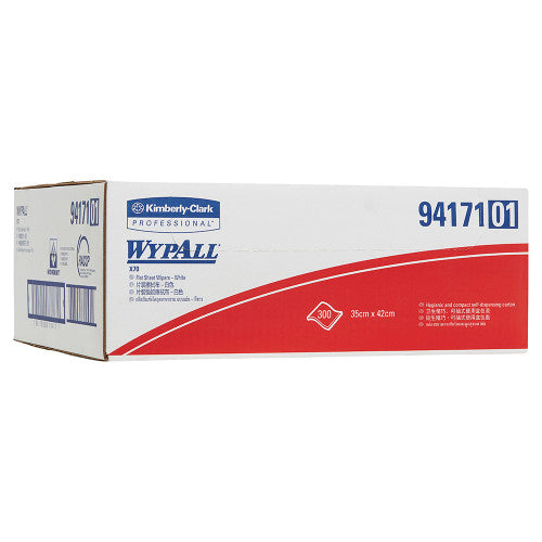WypAll X70 Single Sheet Wiper White Box of 300