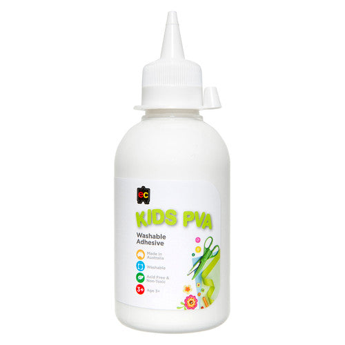 Educational Colours Kids PVA Washable Adhesive 250ml