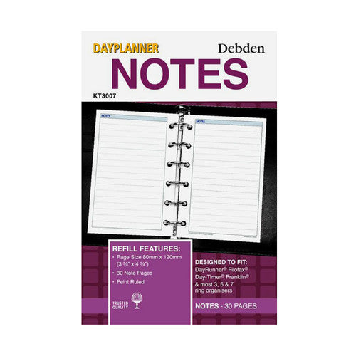 Collins Debden KT3007 Dayplanner Pocket Size Notes Refill