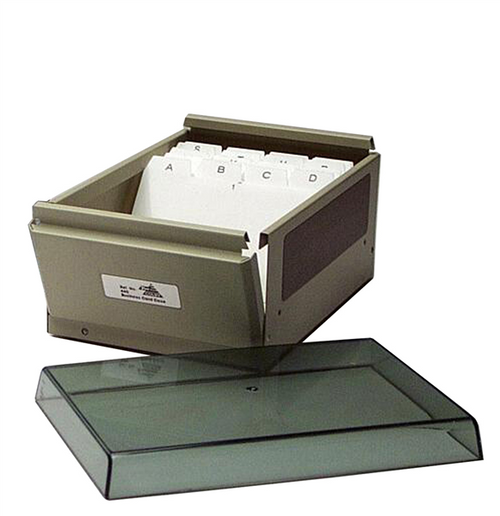 Colby KW-440 Business Card Box 400 Capacity Putty