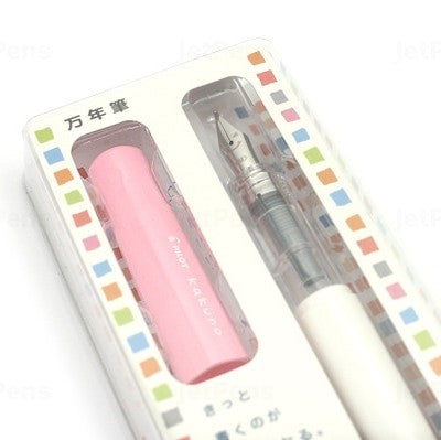 Pilot Kakuno BegreeN Fountain Pen Soft Pink White Barrel Medium Nib