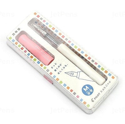 Pilot Kakuno BegreeN Fountain Pen Soft Pink White Barrel Medium Nib