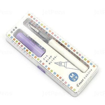 Pilot Kakuno BegreeN Fountain Pen Soft Violet White Barrel Medium Nib