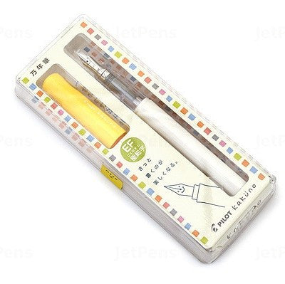 Pilot Kakuno BegreeN Fountain Pen Soft Yellow White Barrel Medium Nib