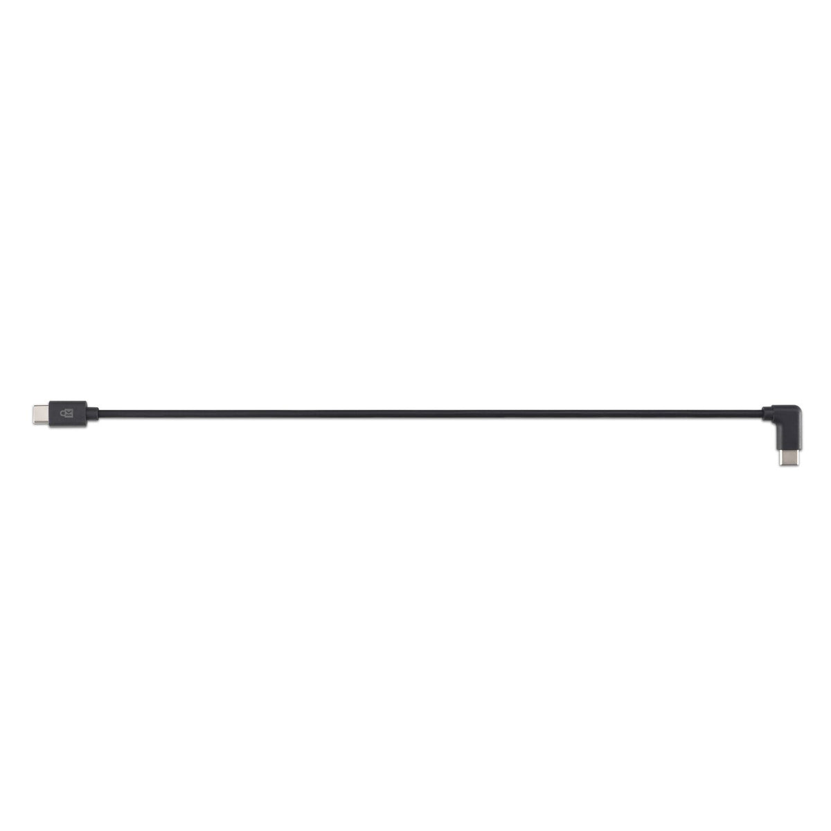 Kensington USB-C Charging Cable shown as a single black cable stretched out at full length with its 90-degree end on the right