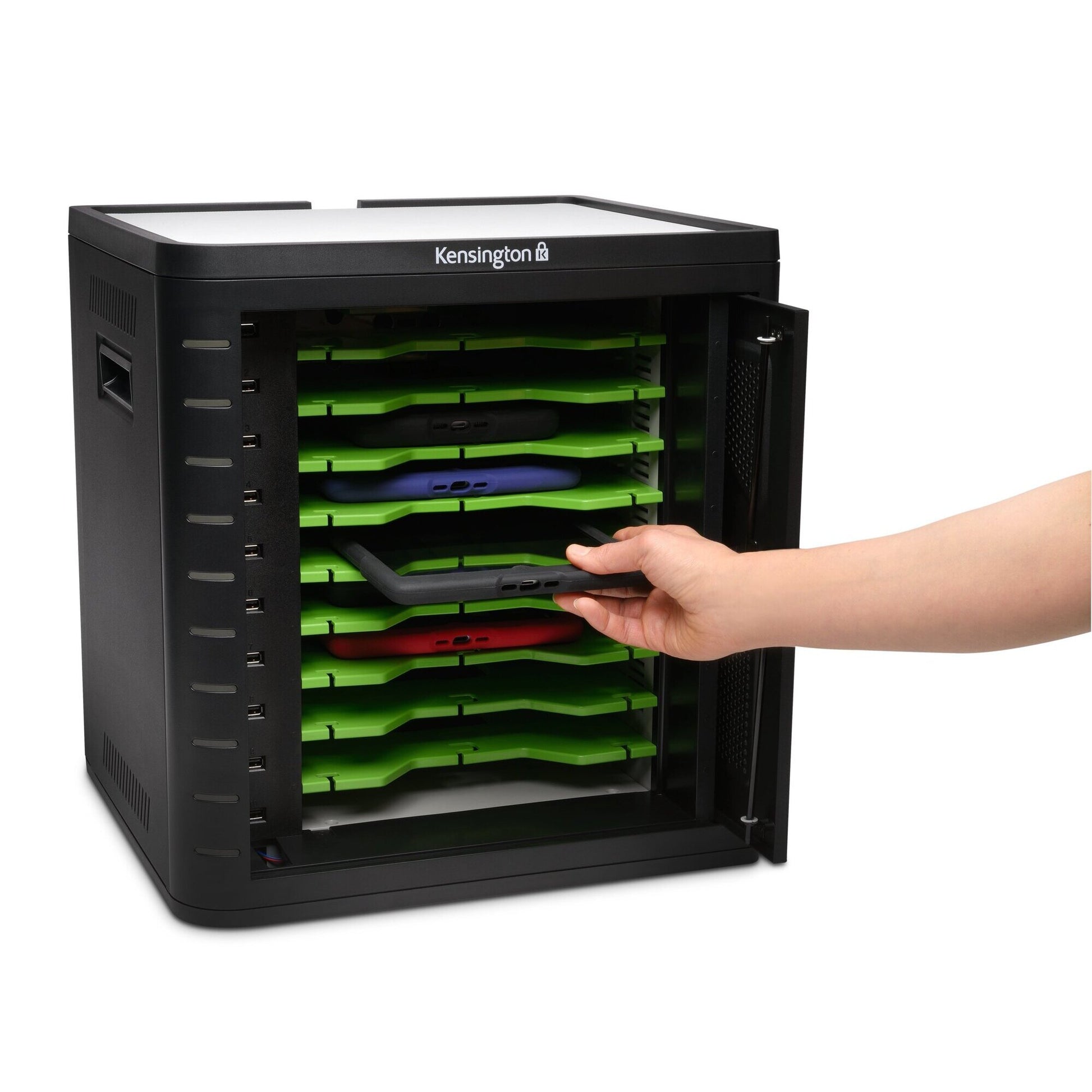 Kensington Charge and Sync Cabinet for 10 Tablets-3