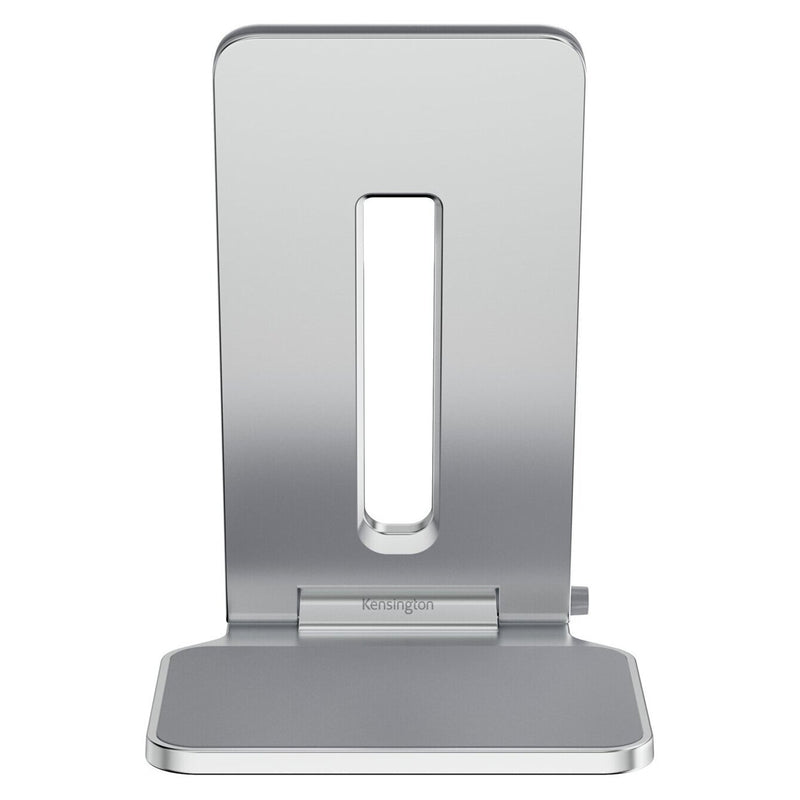 Front view of the stand displaying its minimalist design, stable base and precision engineered aluminium finish. The clean appearance complements modern Surface devices and professional workspaces.