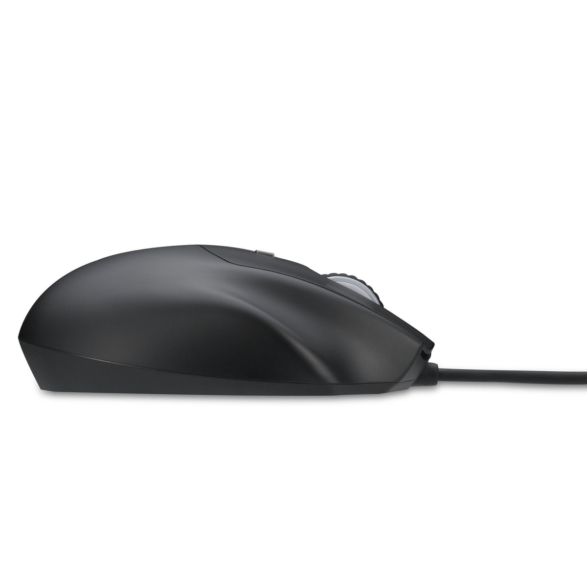Kensington MY435 EQ wired mouse seen from the right side with the cable trailing to the left