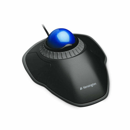 Kensington Orbit Wired Trackball with Scroll Ring Black and Blue