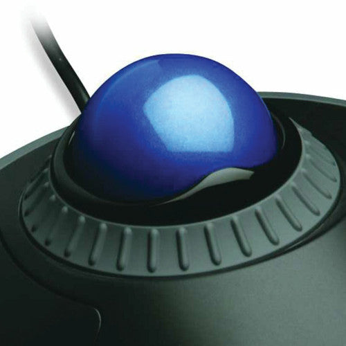 Kensington Orbit Wired Trackball with Scroll Ring Black and Blue