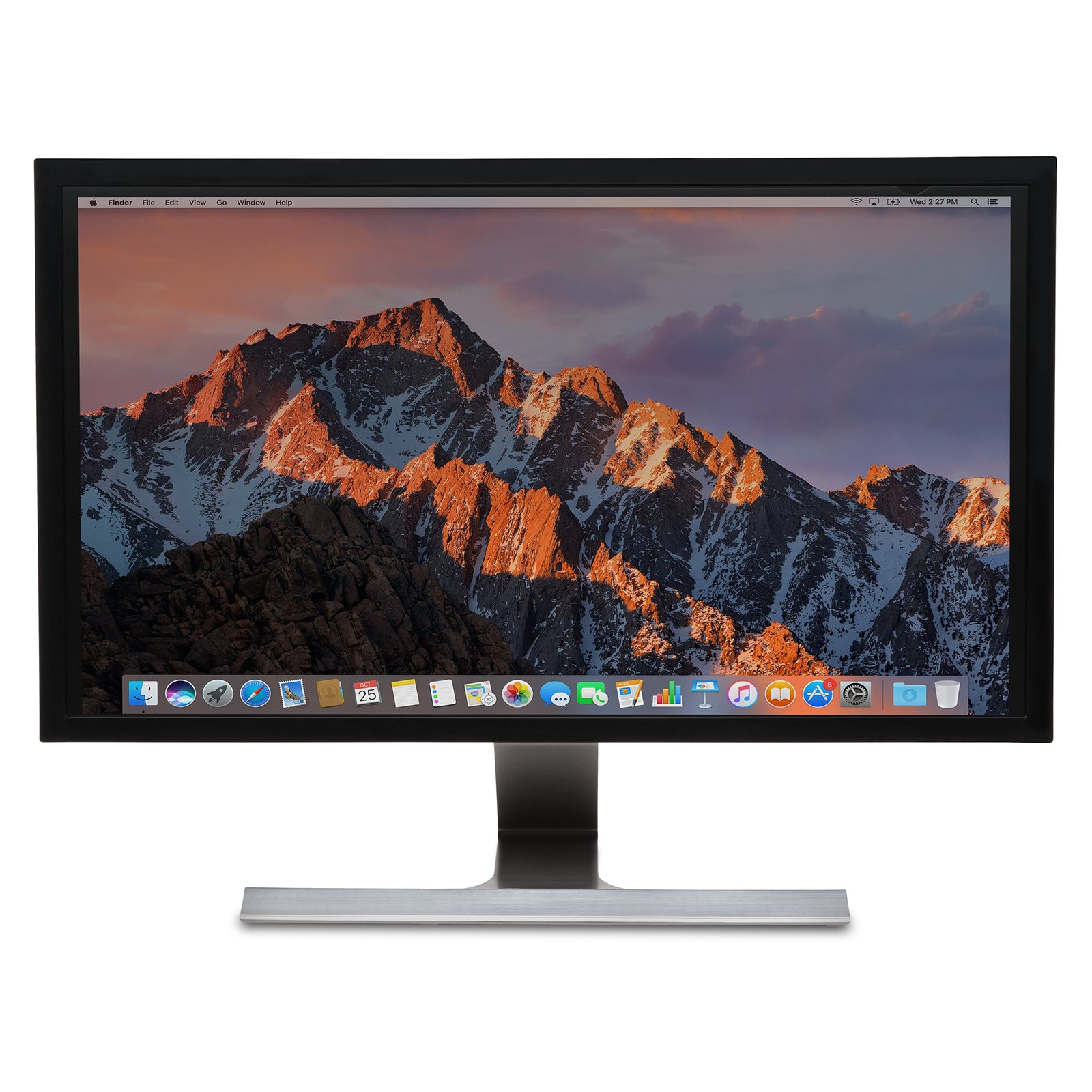 Front view of a widescreen monitor fitted with the Kensington privacy screen, demonstrating full screen coverage and a professional appearance suitable for business environments.