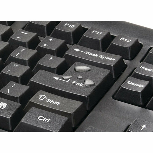 Kensington Pro Fit Wireless Keyboard with 2.4GHz nano USB receiver placed beside the keyboard