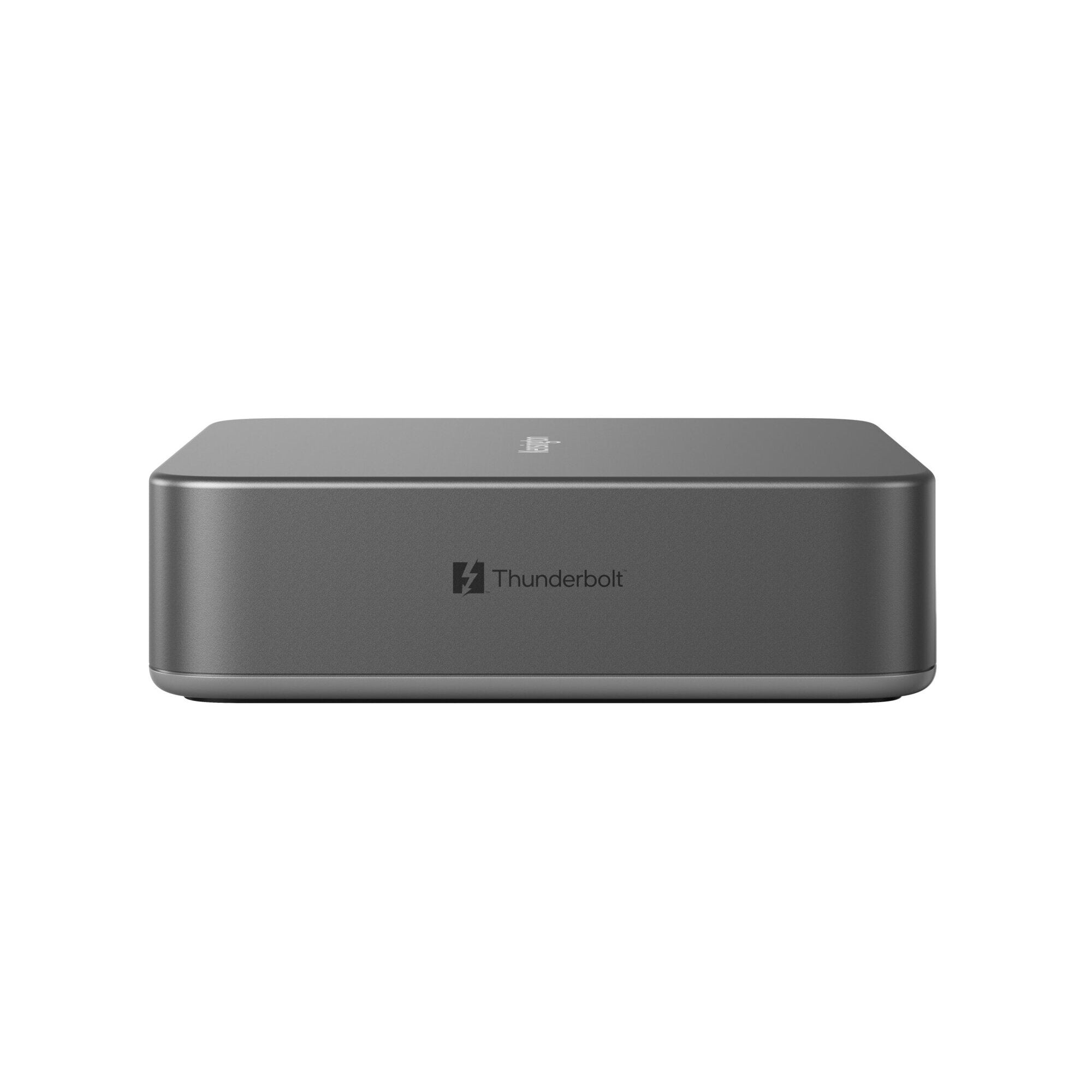 Side profile of the Kensington SD5010T5 docking station showing the slim 40mm height and Kensington Security Slot on the aluminium edge