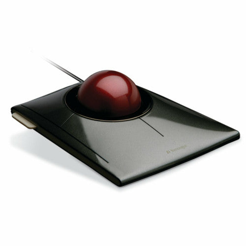 Kensington SlimBlade Wired Trackball Black and Red