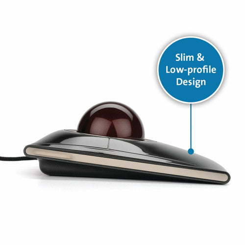 Kensington SlimBlade Wired Trackball Black and Red