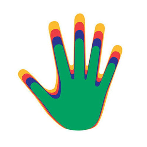 Kensington SmartFit hand chart printed in coloured bands, used to match a user to a SmartFit height setting