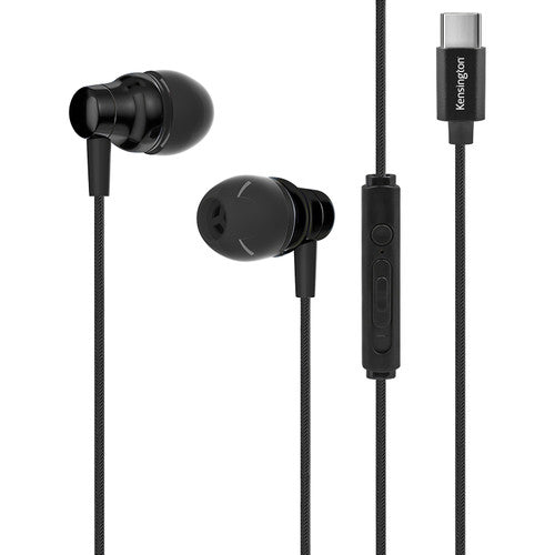 Kensington USB-C Earphone with Mic and Volume Control Black - image 1
