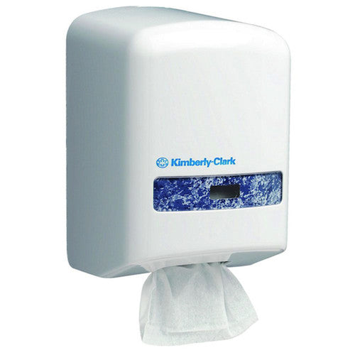 Kimberly Clark Windows Mini Soft Interleaved Toilet Tissue Dispenser White
