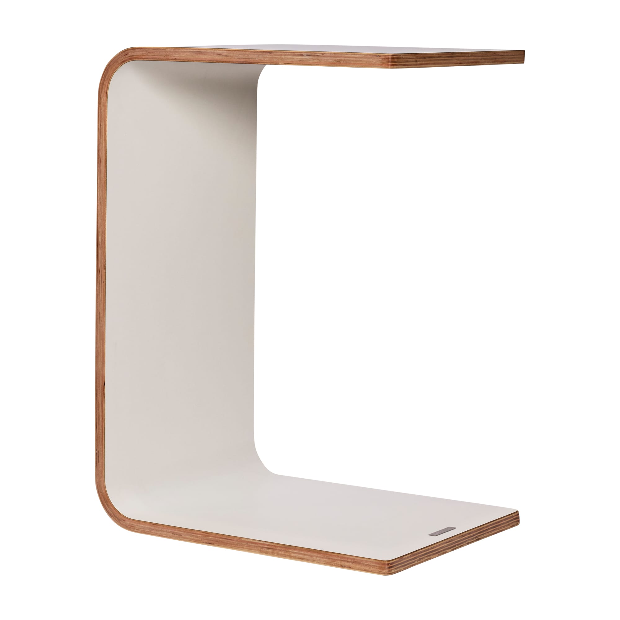 Front angle view of Konfurb Link Table White against a white studio background