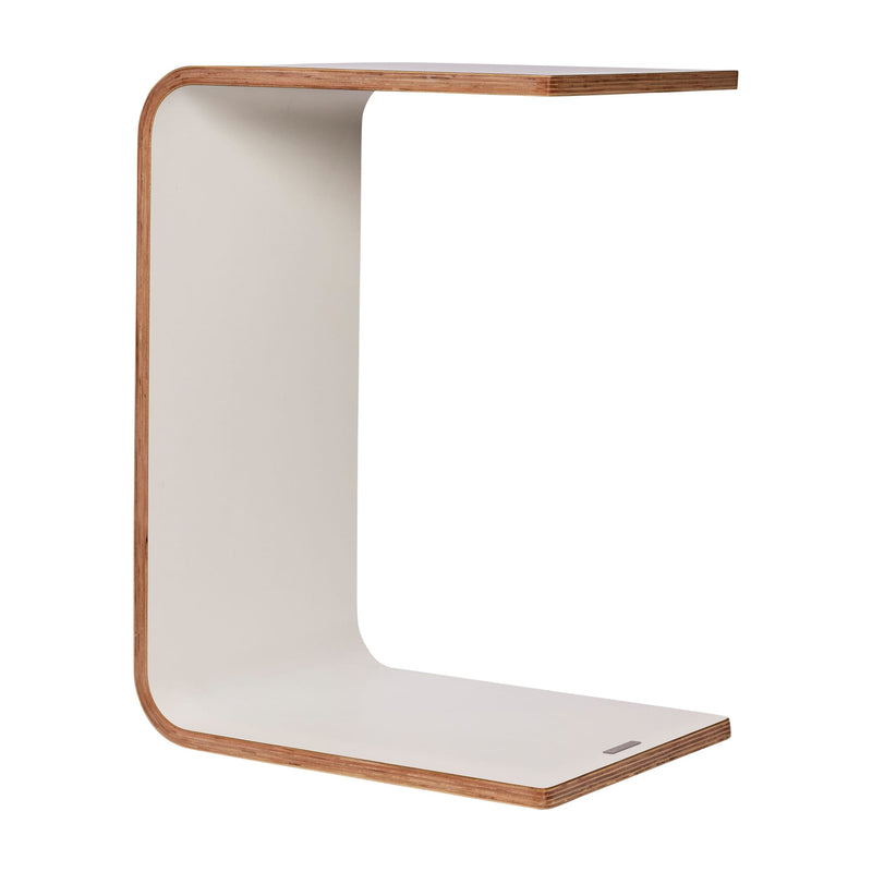 Front angle view of Konfurb Link Table White against a white studio background