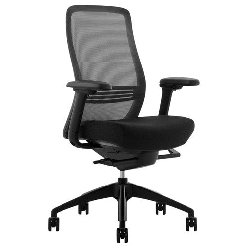 Konfurb Luna Mesh Back Chair with Arms Black - image 1