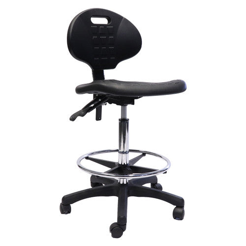 Rapidline Laboratory Drafting Stool 965-1185mm Height Black