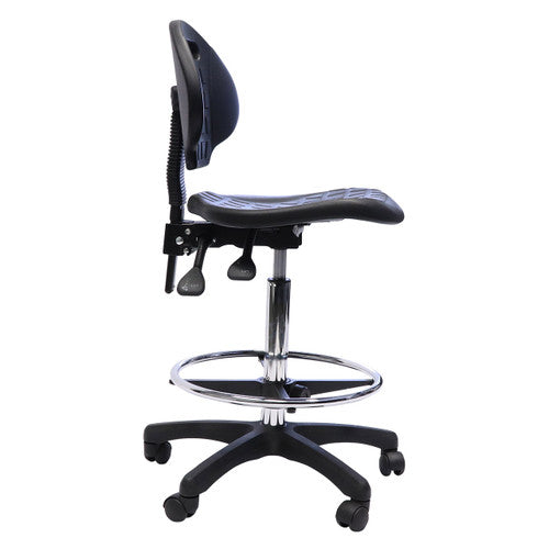 Rapidline Laboratory Drafting Stool 965-1185mm Height Black