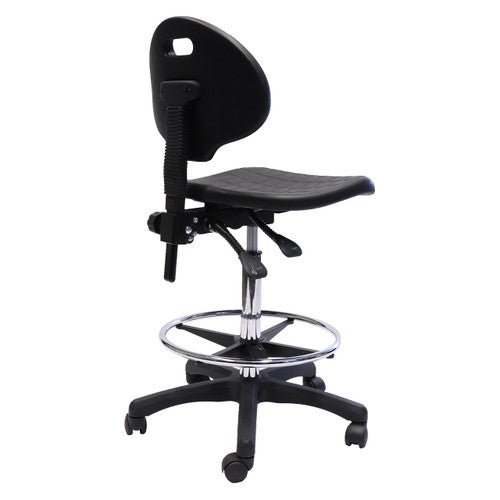 Rapidline Laboratory Drafting Stool 965-1185mm Height Black