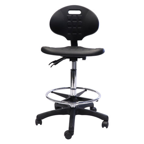 Rapidline Laboratory Drafting Stool 965-1185mm Height Black